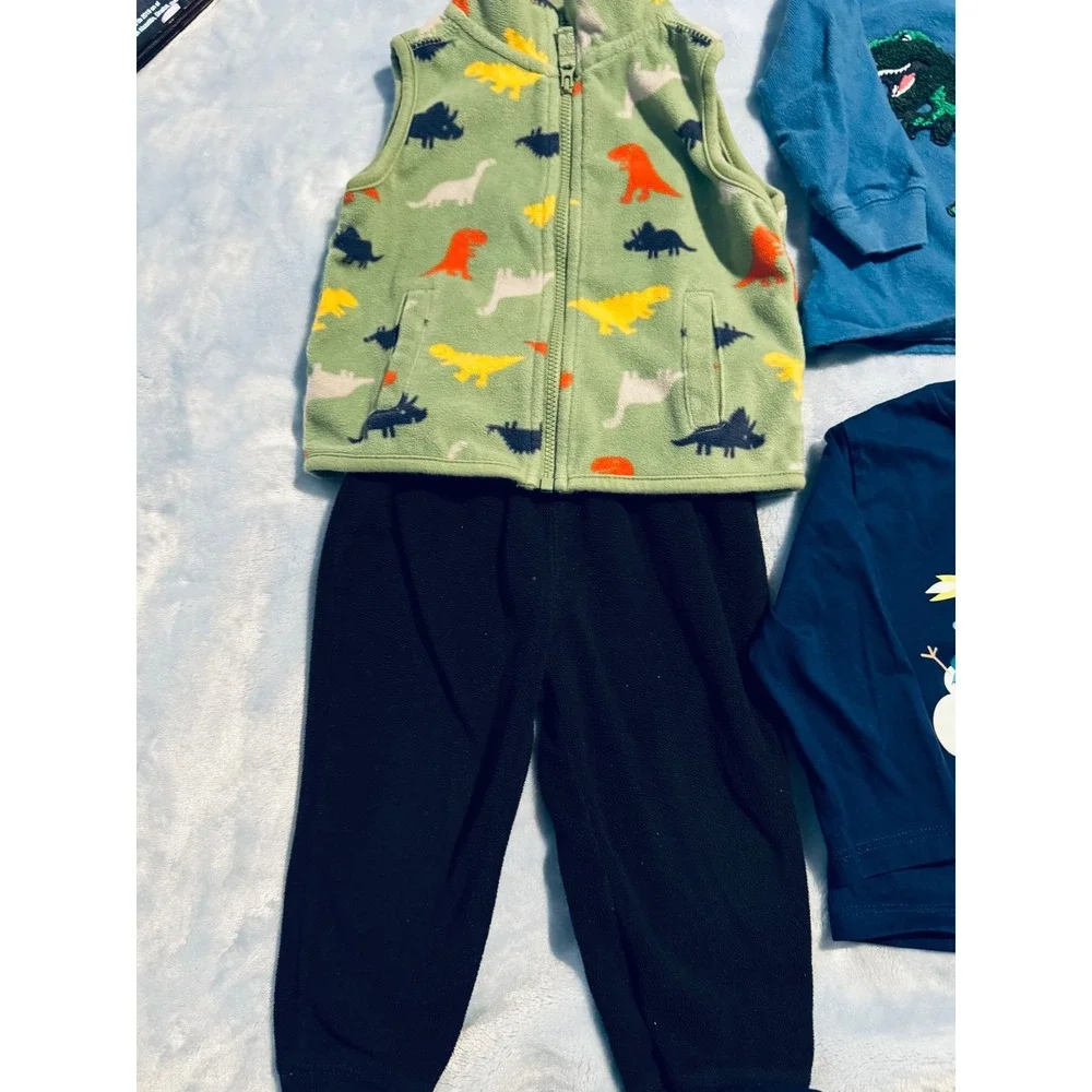Carter's Falls Creek Kids 12M Toddler Boy 5-Piece Lot Dinosaur Dragon Pumpkin